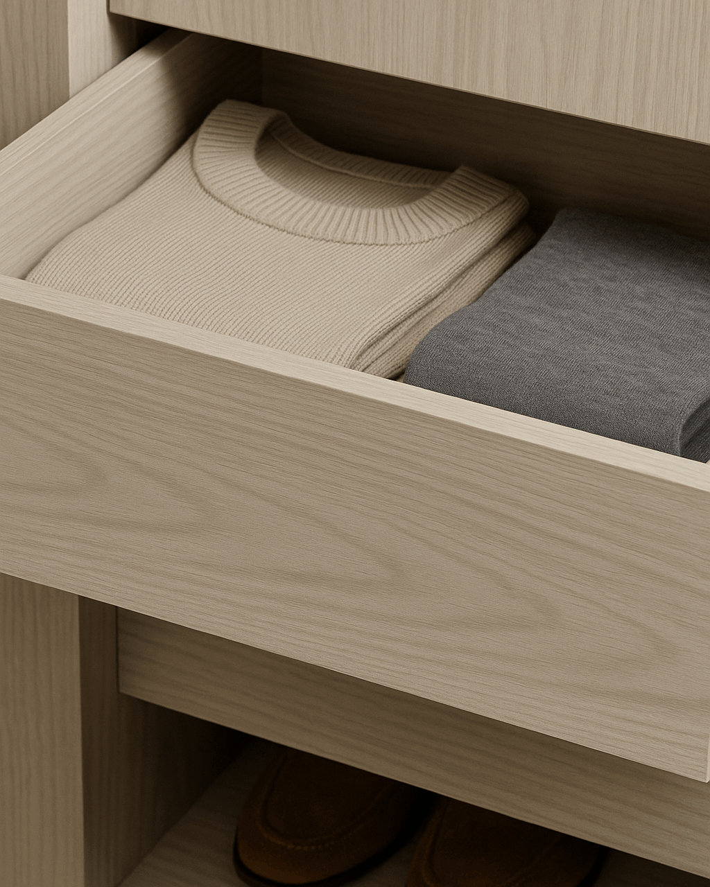 W03 Valenti Walnut as a drawer front