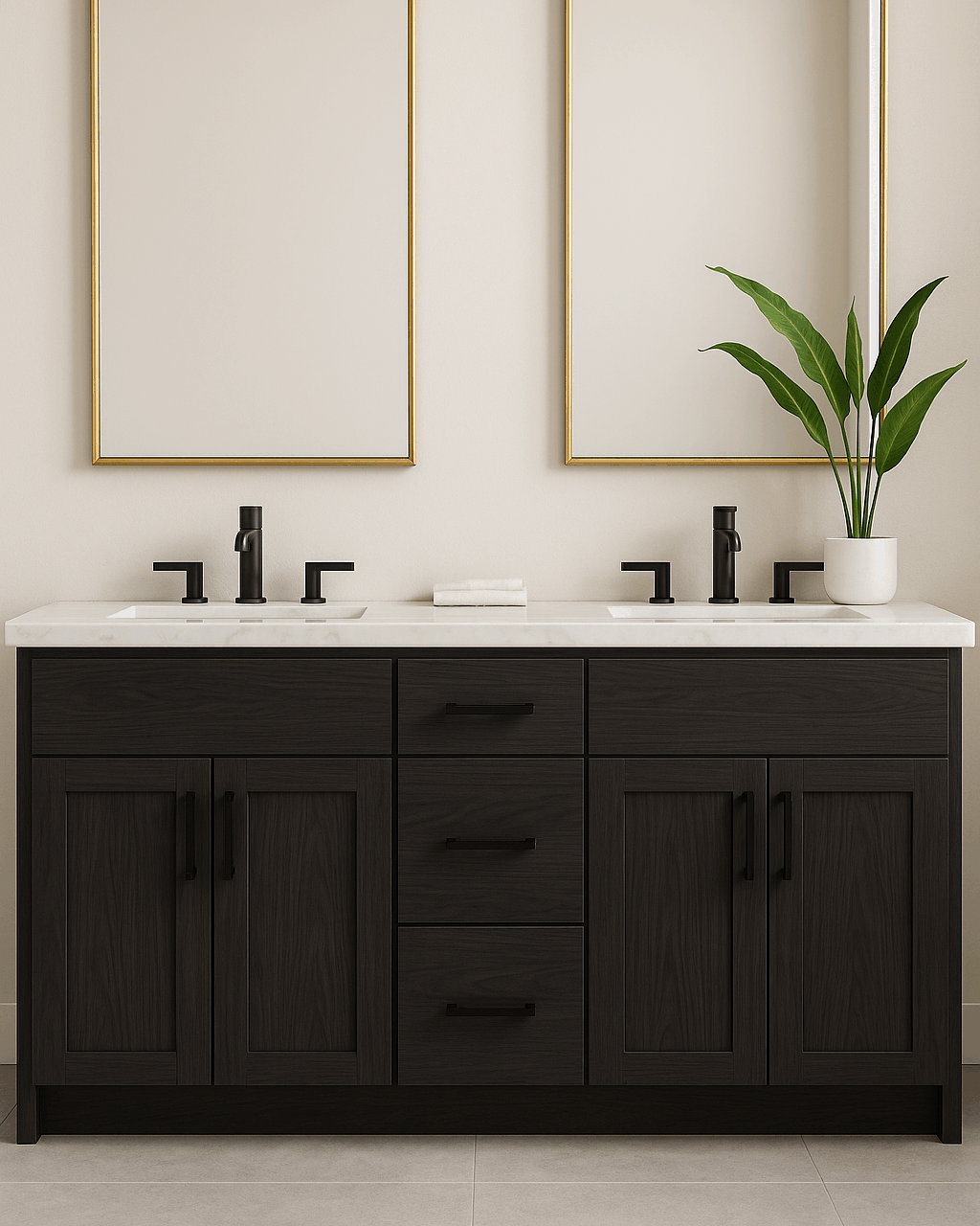 W45 Magpie Walnut Bathroom Traditional